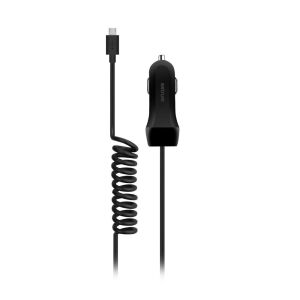 Astrum CC240 micro USB autós szivar töltő 1,5M spirál kábellel + USB csatlakozóval 2,4A fekete 12W 130511517 - Autós töltő