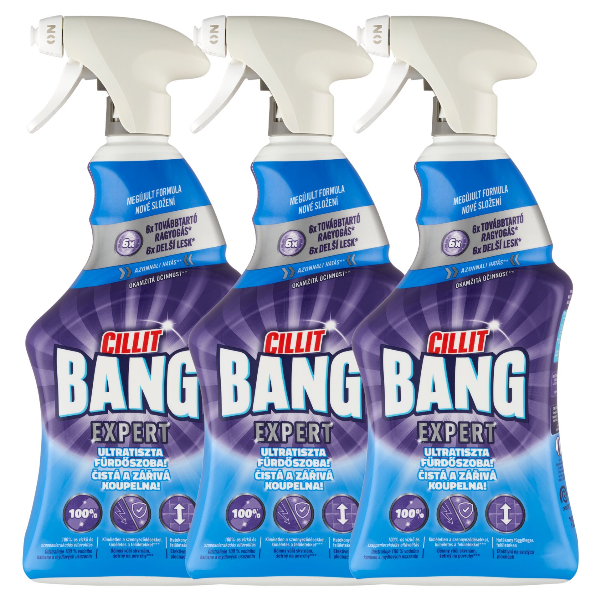E-shop Cillit Bang Expert Kúpeľňový sprej na žiarenie 3x750ml