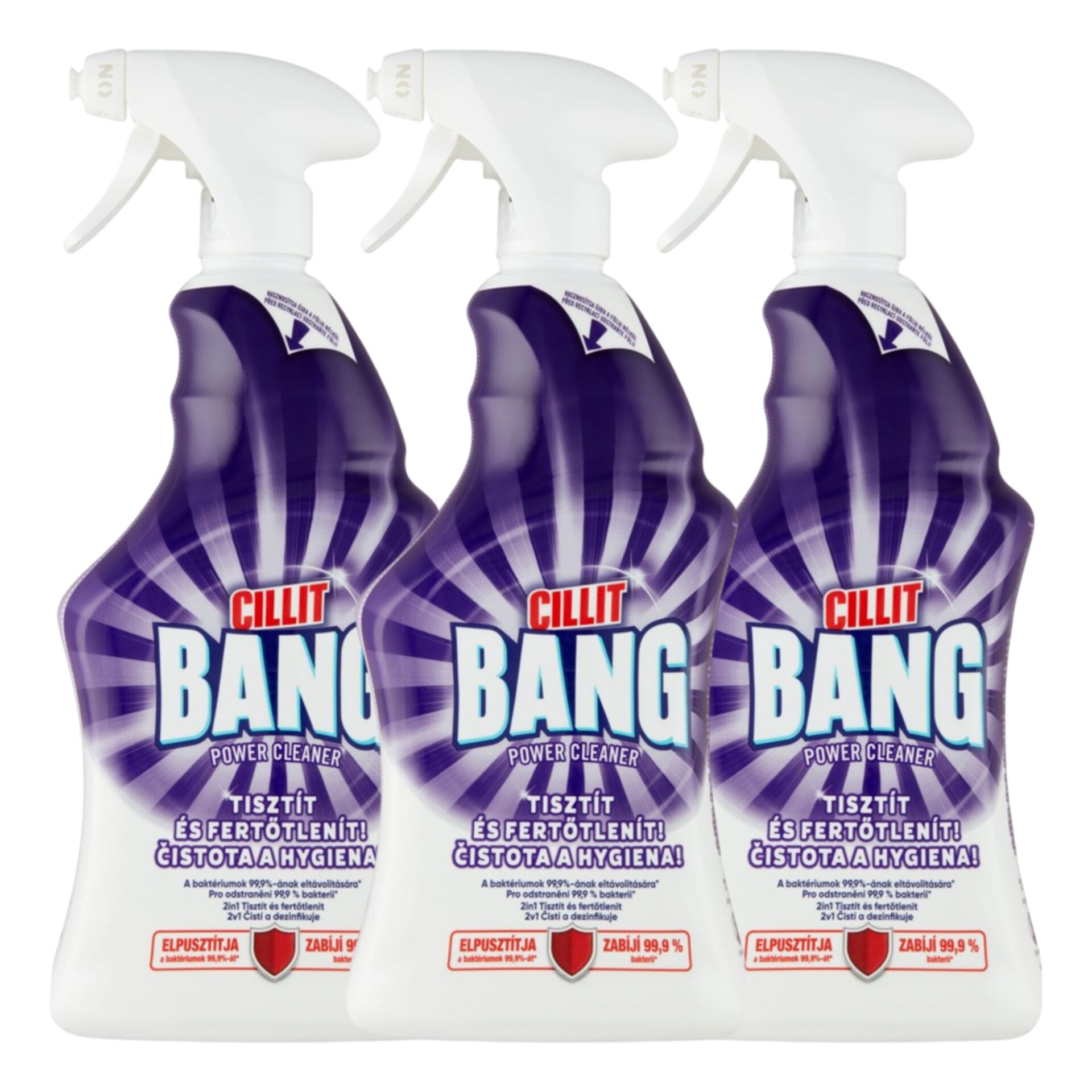E-shop Cillit Bang Power Cleaner čistiaci a dezinfekčný sprej 3x750ml