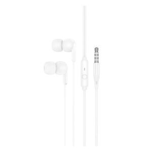 Hoco M124 fülhallgató SZTEREO (3.5mm jack, mikrofon, felvevő gomb) FEHÉR 134835050 - Hoco