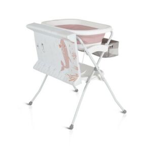 COMO összecsukható kád állvánnyal és pelenkázóval PINK