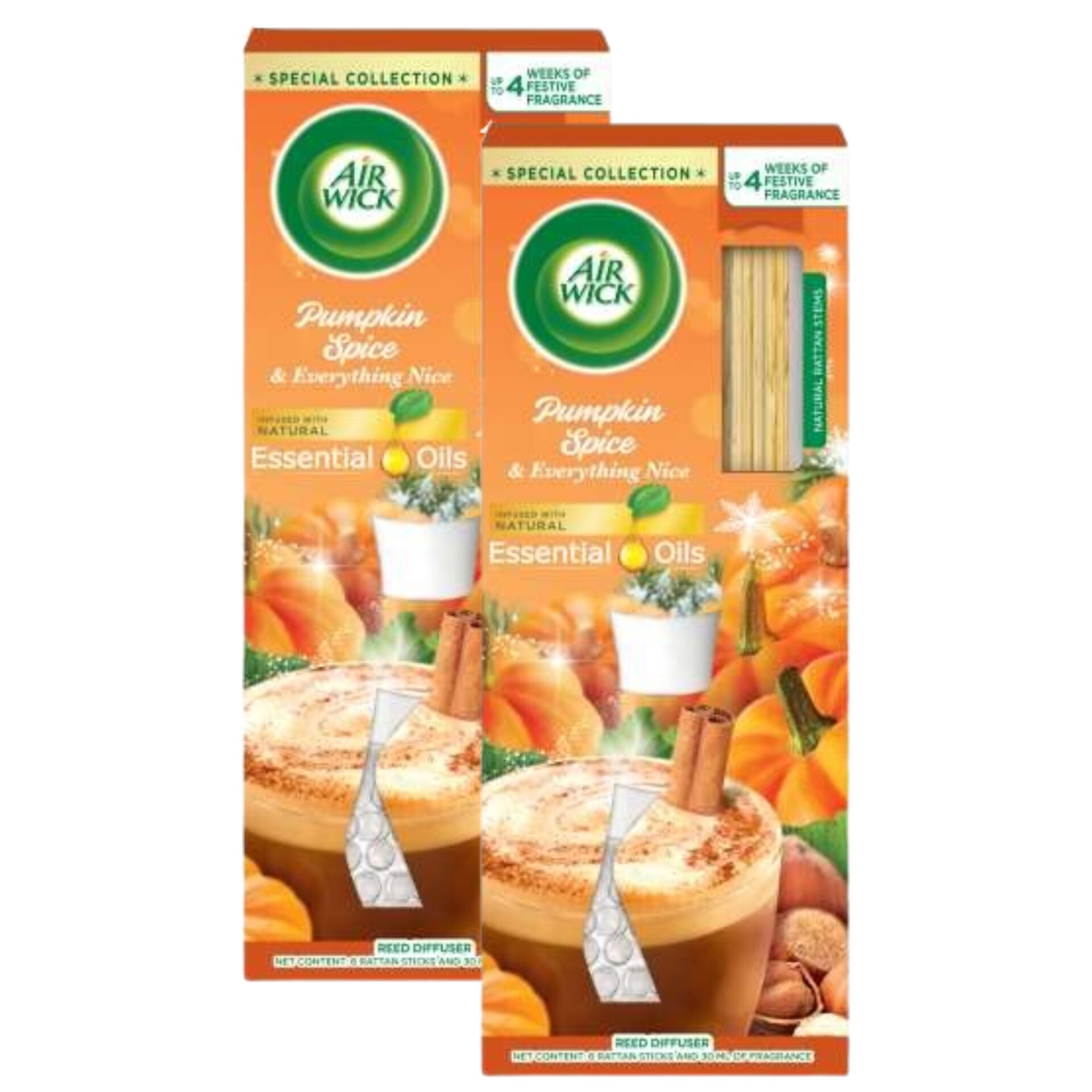 Air Wick Fűszeres sütőtök varázs Pálcikás légfrissítő folyadék 2x30ml