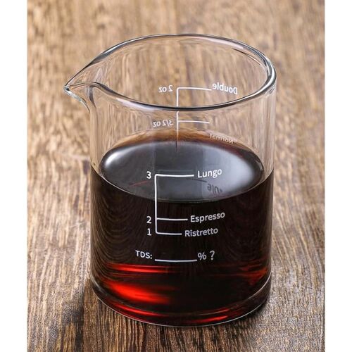 90ml-es üveg mérőpohár Espresso, Ristretto és Lungo jelölésekkel - Egyéb mérőeszköz