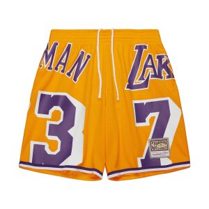 Mitchell & Ness NBA Maxxed Out Fashion Shorts Los Angeles Lakers Dennis Rodman rövidnadrág Sárga L 130532574 - Mitchell & Ness