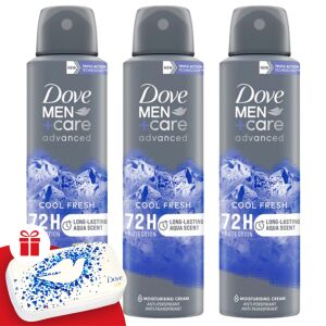 Dove Men+Care Advanced pánsky dezodorant Cool Fresh 3x150ml + darčeková manikúrová sada 130532345