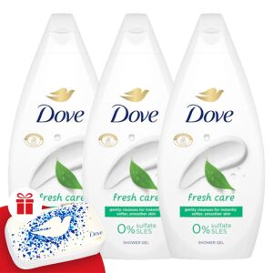 Dove Fresh Care Cream Bath 3x450ml + Gift Manicure Set 130534095