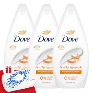 Dove Fruity Nourish Cream Bath 3x450ml + Gift Manicure Set 130534193