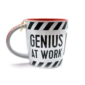 Varovanie - Génius v práci - keramický hrnček 130535167 - Hrnčeky