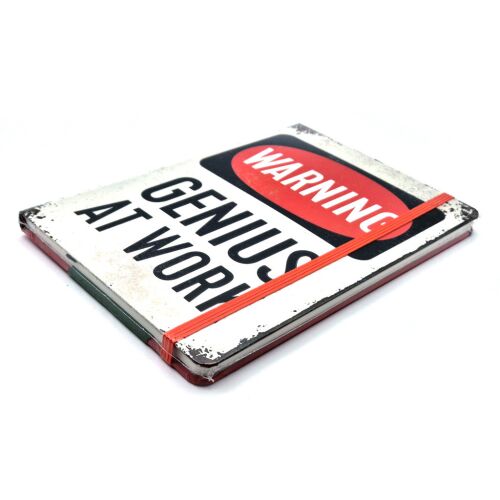 Warning - Genius at work jegyzetfüzet notesz - A5