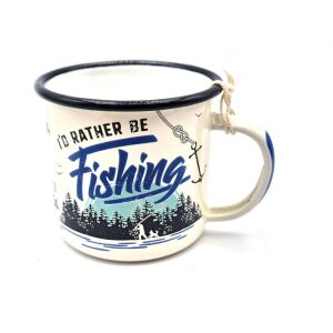 Rybár - Radšej by som rybaril - kovový hrnček 130535775 - Hrnčeky