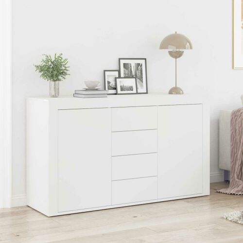 vidaXL Széf Fehér 120 x 36 x 69 cm Szerelt Fa 168676968 - Tálalószekrény
