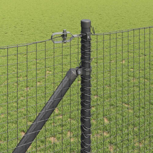 vidaXL Hevederes drótkerítés tüskékkel 10 x 1,4 m PVC-bevonatos Acél