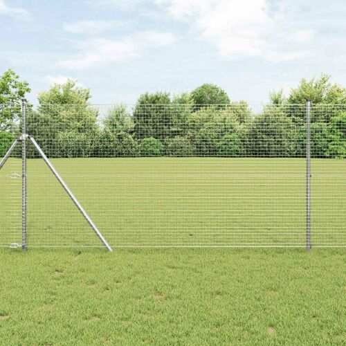 vidaXL Hegesztett Drótháló Kerítés 2500 x 120 cm Ezüst 168671477 - Kerítéselem