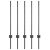 vidaXL Beágyazott kerítésoszlop 5 db Szürke 120 cm Porszórt acél 168727631