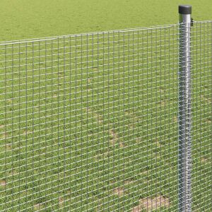 vidaXL Hegesztett Drótháló Kerítés Ezüst 0,4 x 10 m Acél