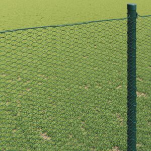 vidaXL Hexagon kerítés Zöld 1.5 x 10 m Acél