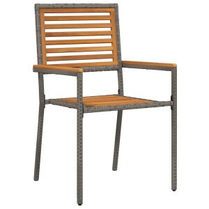 vidaXL Kerti összecsukható székek 2 pcs Barna, Szürke