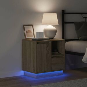 vidaXL Éjjeliszekrény fiókkal sonoma tölgy 50 x 34.5 x 50 cm Faanyag