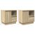 vidaXL Éjjeliszekrény 2 pcs sonoma tölgy 50 x 34.5 x 50 cm Faanyag 140708409