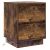 vidaXL Éjjeliszekrény fiókkal Füstölt tölgy 39 x 34,5 x 50 cm Faanyag 140625990