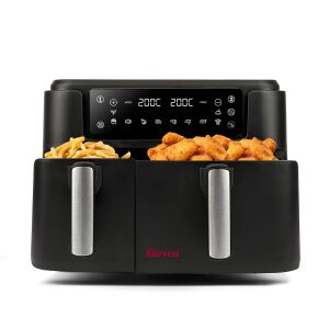 Girmi FG26 Doppelkorb-Heißluftfritteuse mit Pommes und Chicken Nuggets - Girmi Airfryer