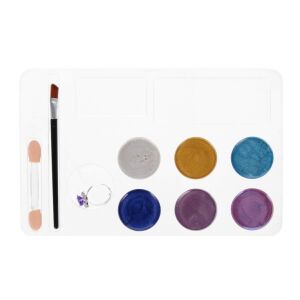 Arcfesték, tégelyes, 10 db-os (6 szín), gyűrűvel és strasszkő matricákkal, Princess 130548373 - Arcfesték