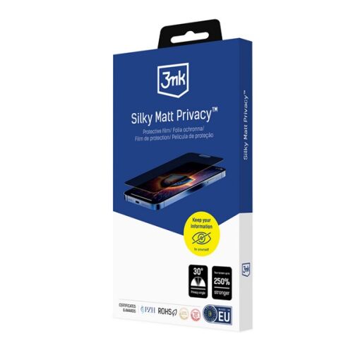 3MK Silky Matt Privacy képernyővédő Google Pixel 9a telefonhoz, tükröződésmentes, betekintésvédő - Kijelzővédő fólia