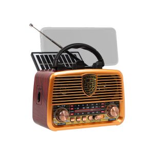 Przenośne radio AM/FM w stylu retro BLOW RA10 z Bluetooth, panelem słonecznym i uchwytem na telefon - Blow