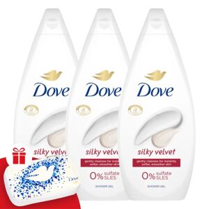 Dove Silky Velvet krémový kúpeľ 3x720ml + darčeková manikúrová sada 130588129