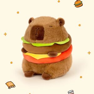 Hnedá plyšová hračka kapybara 20 cm Burger, mäkká, roztomilá a ideálna pre deti, perfektný darček ABYZ™