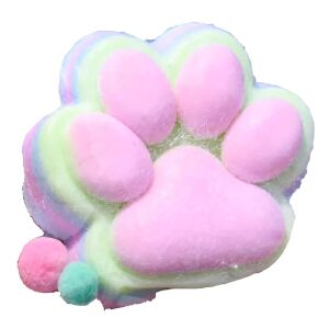 Nagy méretű puha Squishy macskamancs antistressz játék – szivárvány színű 12 cm (BBJ) 130590854 - Stresszlabda