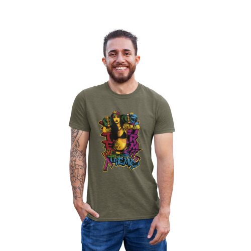 D&B Férfi/Unisex Póló ST00025 Xtreme Katonai zöld -Méret 4XL 130591665 - Divat és öltözködés