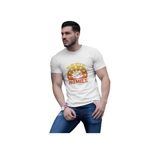 D&B Férfi/Unisex Póló ST00074 Homies Fehér-Méret L 130592679 - Férfiaknak