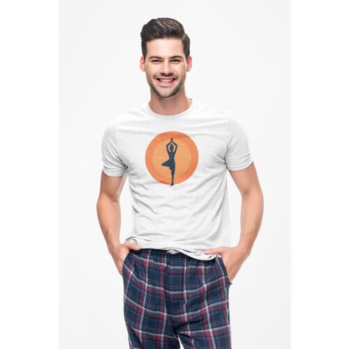 D&B Férfi/Unisex Póló ST00077 Yoga Fehér-Méret M 130592745 - Férfiaknak