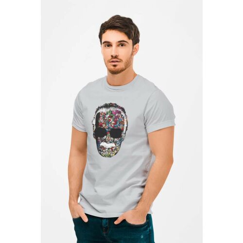 D&B Férfi/Unisex Póló MO00018 StanLee Szürke-Méret 4XL 130594866 - Divat és öltözködés
