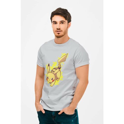 D&B Férfi/Unisex Póló MO00042 Pokemon Szürke-Méret 5XL 130595634 - D&B