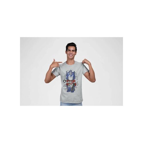 D&B Férfi Unisex Póló PC00022 Optimus Prime Szürke-Méret XL 130597826 - D&B