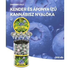 Cannabis Blueberry Haze Lollies – Display Container (100 Lollies) 130601115 - Cukorka