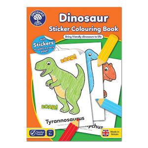 Carte de colorat cu activitati in limba engleza si abtibilduri Dinozaur DINOSAUR 130607855