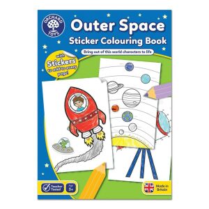 Carte de colorat cu activitati in limba engleza si abtibilduri In Spatiu OUTER SPACE 130607879