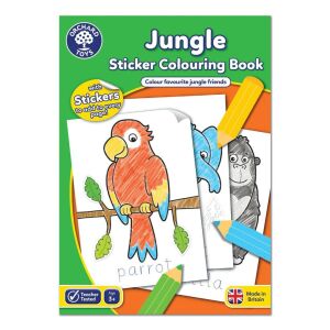 Carte de colorat cu activitati in limba engleza si abtibilduri Jungla JUNGLE 130607881
