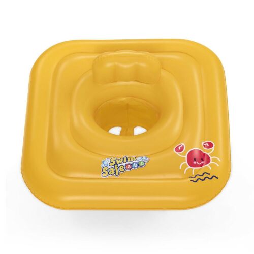 Bestway Swim Safe ABC Step A scaun gonflabil pentru bebeluși cu design de crab, vedere de sus