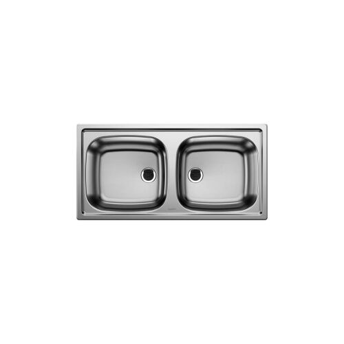 BLANCO TOP EZ 8X4 mosogatótálca, natúr rozsdamentes acél, excenter nélkül, 1 1/2&quot; lefolyó