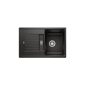Felülnézet a BLANCO ZIA 45 S fekete Silgranit mosogatótálcáról csepegtetővel - Blanco