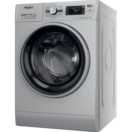 Whirlpool FFD 9469 SBSV EU elöltöltős gőzfunkciós mosógép, 9 kg, 1400 f, FreshCare funkció, magyar szöveges kijelző, extra csendes DirectDrive motor, ezüst szín 146089724