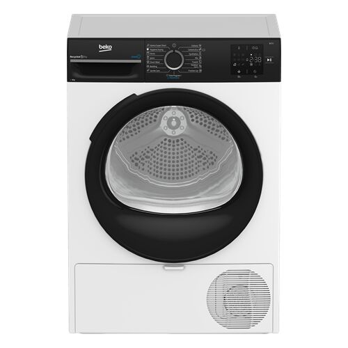 Beko BM3T38239WBB Wolnostojąca suszarka bębnowa z pompą ciepła, 8 kg, funkcja Steam Cure, FreshCaps 142615724