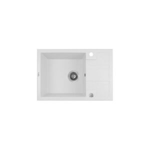 Laveo BARBADOS Gránit mosogató: egymedence mini csepptálcás, fehér, SRB_613T