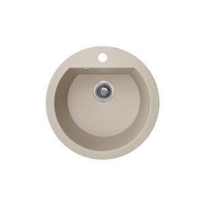 Laveo Dafne kör alakú gránit mosogató tálca, bézs, SRD_480T