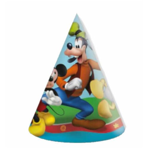 Mickey egér és Goofy papír parti kalap, The Rock márka, 6 db-os csomag - Party kalap