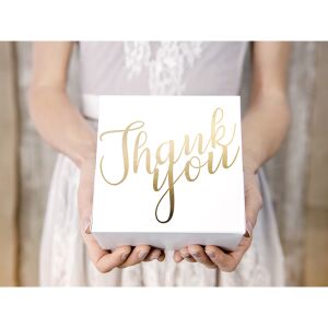 Tortadoboz, dekoratív, arany Thank you felírattal, 10 db 130642734 - Ajándékötlet esküvőre